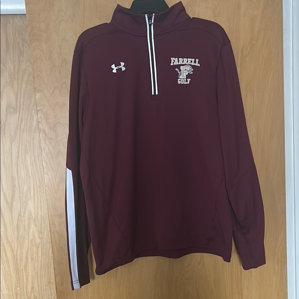 Monsignor Farrell HS Golf Red Lightweight Jacket with High Collar and Half Zip